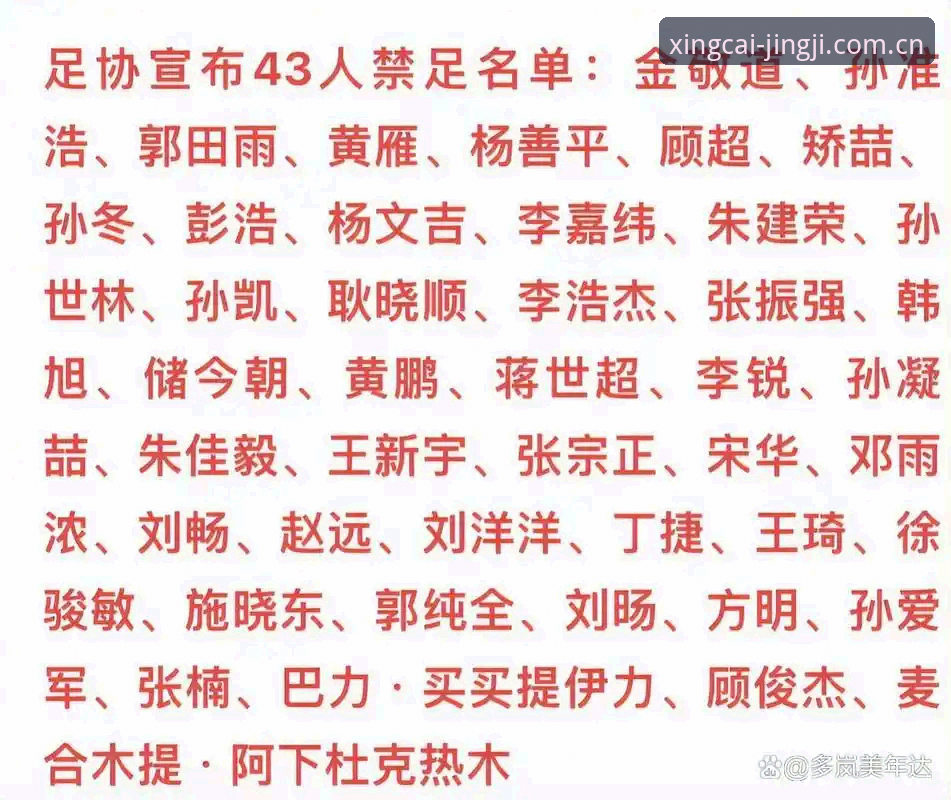 足协第三批禁足名单深度解析：从赛事直播到行业净化，杏彩体育平台用户观赛指南